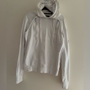 RAF by Raf Simons White Hoodie with Zipper Details